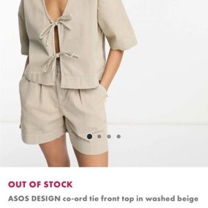 ASOS Design Beige Co ord 100% cotton